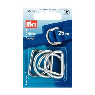 555225 Halbrundringe 25 mm silberfarbig - KTE á 4 ST