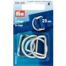 555225 Halbrundringe 25 mm silberfarbig - KTE á 4 ST