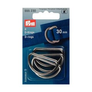 555230 Halbrundringe 30 mm silberfarbig - KTE á 4 ST