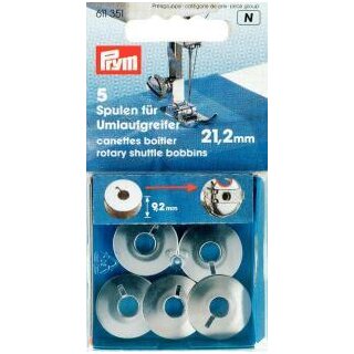 611351 Nähmaschinenspulen ST kleiner Umlaufgreifer 21,2 mm - KTE á 5 ST