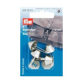 615900 Bodennägel für Taschen 15 mm silberfarbig - KTE á 4 ST