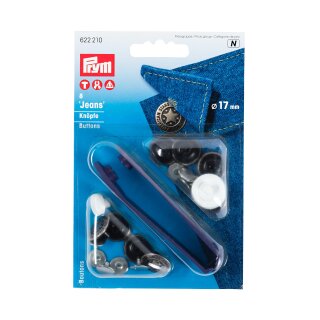 622210 NF-Jeans-Knöpfe American Star MS 17 mm altsilber - KTE á 8 ST