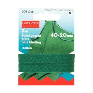 Abverkauf - 903046 Schrägband Baumwolle 40/20 mm tanne - KTE á 3 m