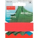 903071 Schrägband Baumwolle 40/20 mm rot - KTE...