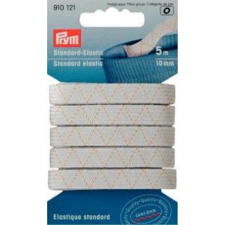 910121 Standard-Elastic 10 mm weiß - KTE á 5 M