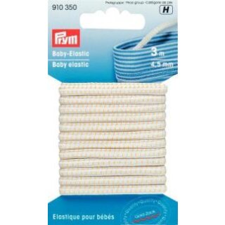 910350 Baby-Elastic 4,5 mm weiß - KTE á 3 M