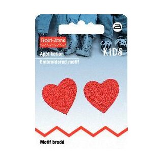 925220 Applikation Herzen rot - KTE á 2 ST