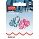 Abverkauf - 925267 Applikation Schmetterlinge pink/blau -...