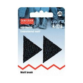 925275 Applikation Dreiecke klein, schwarz - KTE á 2 ST