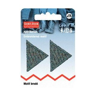 925276 Applikation Dreiecke klein, grau - KTE á 2 ST