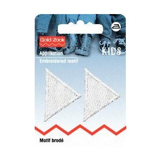 925277 Applikation Dreiecke klein, weiß - KTE á 2 ST