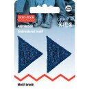 925282 Applikation Dreiecke klein, Jeans dunkel - KTE...