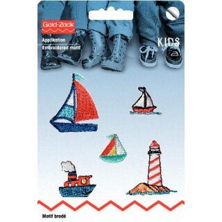 925382 Applikation selbstklebend/aufbügelbar Schiffe - KTE á 5 ST