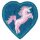 Abverkauf - 925417 Applikation Patch Herz mit Einhorn - KTE á 1 St