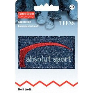 925617 Applikation Jeanslabel absolut sport - KTE á 1 ST