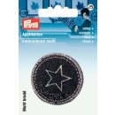 925631 Applikation Jeanslabel schwarz rund Stern - KTE...