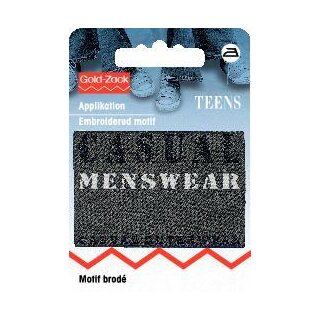 925650 Applikation Jeanslabel schwarz Rechteck Casual Menswear - KTE á 1 ST