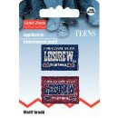 925687 Applikation Jeanslabel blau/rot Leisure Wear - KTE...