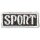 Abverkauf - 925810 Applikation Label Sport grau - KTE á 1 St