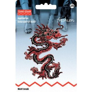 926178 Applikation Asien Drache rot/schwarz - KTE á 1 ST