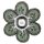 926368 Applikation Blume schwarz/weiß - KTE á 1 ST
