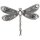 Abverkauf - 926370 Applikation Libelle schwarz/weiß - KTE á 1 St