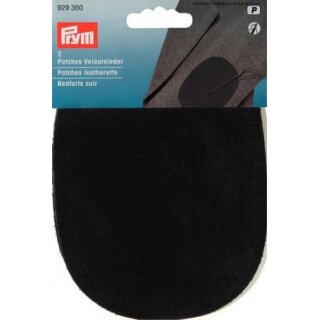 Abverkauf -929350 Patches Veloursleder (nähen) 10 x 14 cm schwarz - KTE á 2 ST