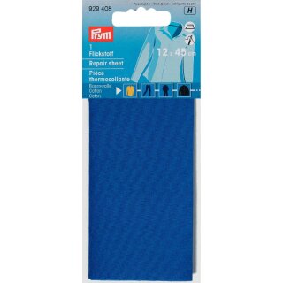 929408 Flickstoff CO (bügeln) 12 x 45 cm mittelblau - KTE á 0,054 M2