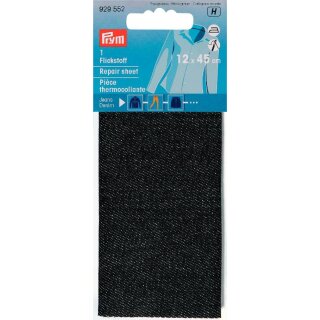 929552 - Flickstoff Jeans (bügeln) 12 x 45 cm schwarz - KTE á 0,054 m²