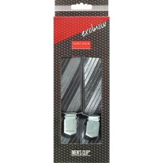 Abverkauf - 944300 Hosenträger Exclusiv 120 cm 35 mm grau/schwarz - KTE á 1 St