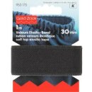 953175 Velour-Elastic 30 mm schwarz - KTE á 1 M