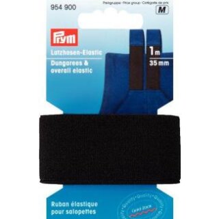 954900 Latzhosen-Elastic 35 mm schwarz - KTE á 1 M