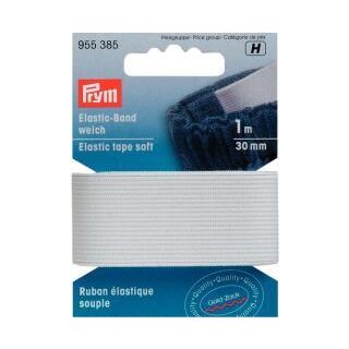 955381 Elastic-Band weich 30 mm weiß - KAS á 10 M