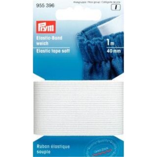 955391 Elastic-Band weich 40 mm weiß - KAS á 10 M