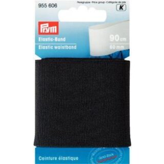 955606 Elastic-Bund 60 mm schwarz - KTE á 0,900 M