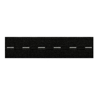 956250 Knopfloch-Elastic gewirktes Band 25 mm schwarz - KAS á 10 M