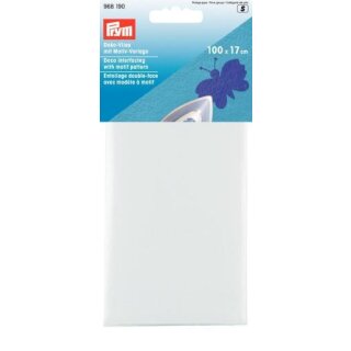968190 Deko-Vlies mit Motiven (bügeln) 100x17cm weiß - KTE á 0,170 M2