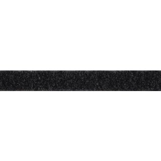 968923 Flauschband zum Annähen 20 mm schwarz - KAS á 25 m