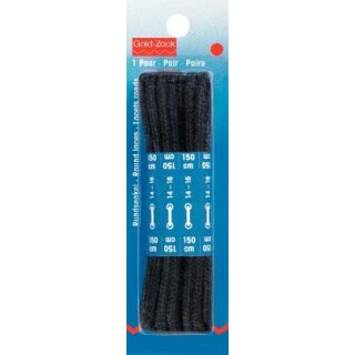 974850 Kordelsenkel 5 x 1500 mm schwarz - KTE á 1 PAA