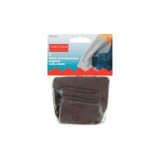 Abverkauf -994323 Elastic-Ärmelbündchen braun - KTE á 2 ST