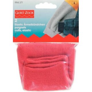 Abverkauf -994371 Elastic-Ärmelbündchen rot - KTE á 2 ST