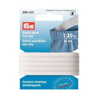 996403 - Elastic-Bund non slip 25 mm weiß - KTE á 1,2 m