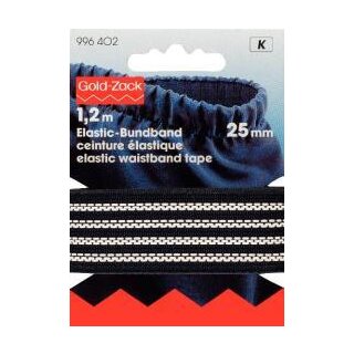 996405 Elastic-Bund non slip 25 mm schwarz - KAS á 10 M