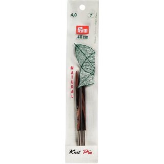 Abverkauf - 223352 Rundstricknadelspitzen NATURAL farbig kurz 8,7 cm 4,00 mm - BTL á 2 St