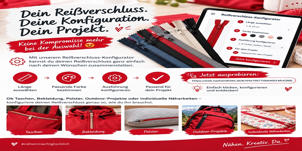 👉 Jetzt Reißverschluss konfigurieren: